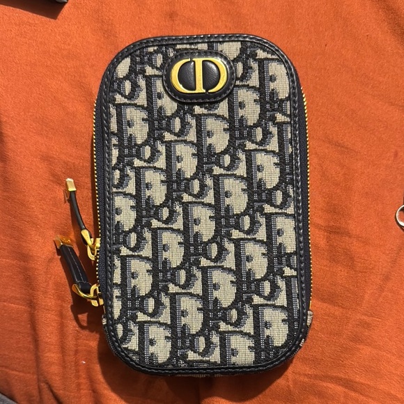 Dior Accessories - Dior Black and Gold Phone Case with Luxurious Design
